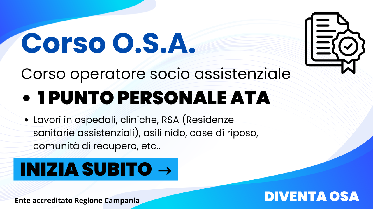 Corso OSA - Operatore Socio Assistenziale