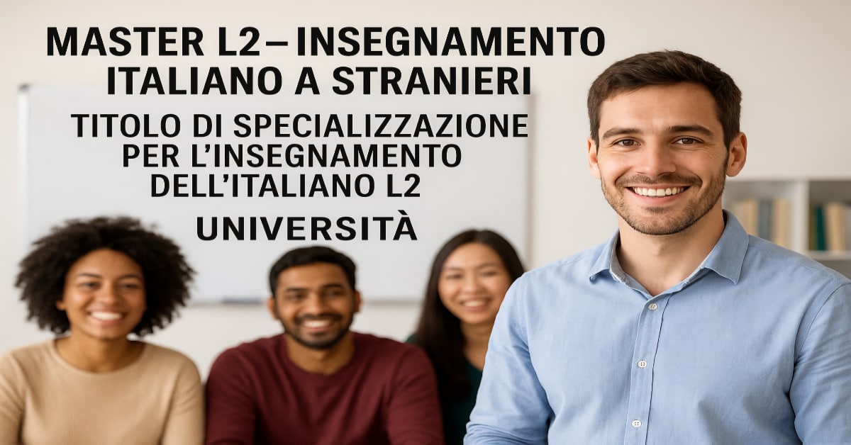 Master L2 - Insegnamento Italiano a Stranieri | 3 Punti GPS + Classe A023